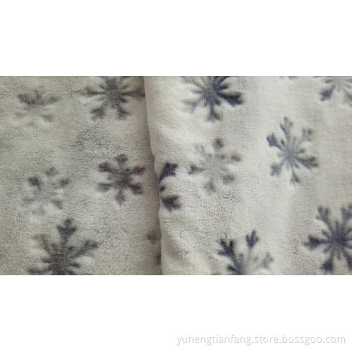 Microfiber Printed 320GSM Minky Fleece Garment Home Textile Sofa Fabric